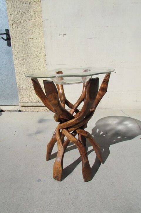 Rare pied six branches entrecoisées et plateau verre 550 Paris 1 (75)