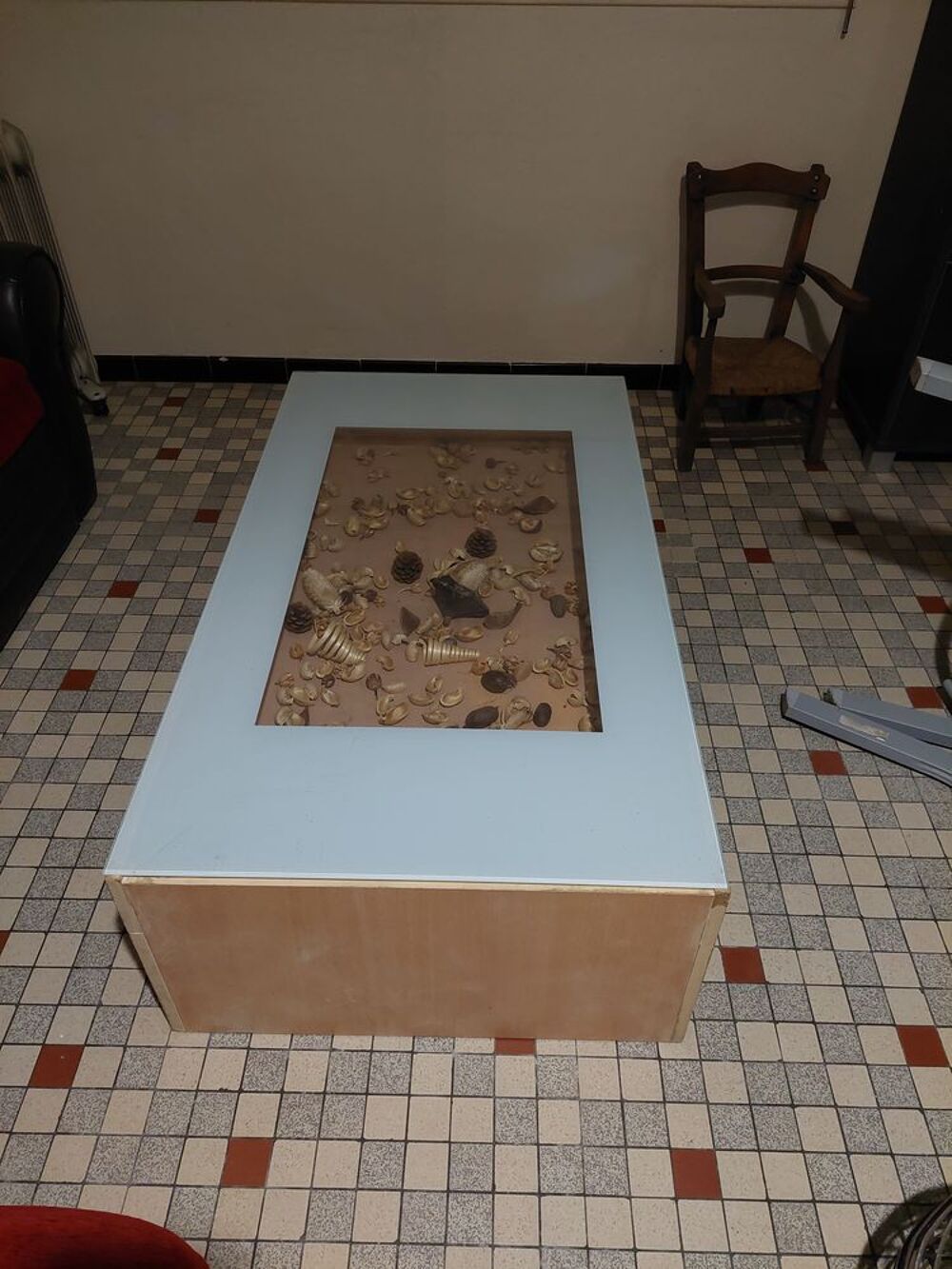 TABLE BASSE DE SALON RECTANGULAIRE PLATEAU EN VERRE Meubles