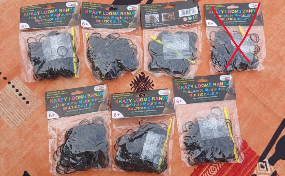 Lot n&deg;2 pour Fabriquer Bracelets Elastiques avec Clips, Etc. Jeux / jouets