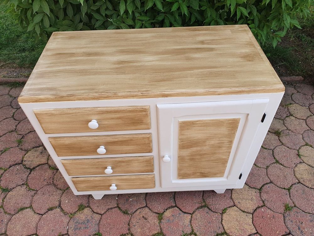 Commode bois massif relook&eacute;e Meubles