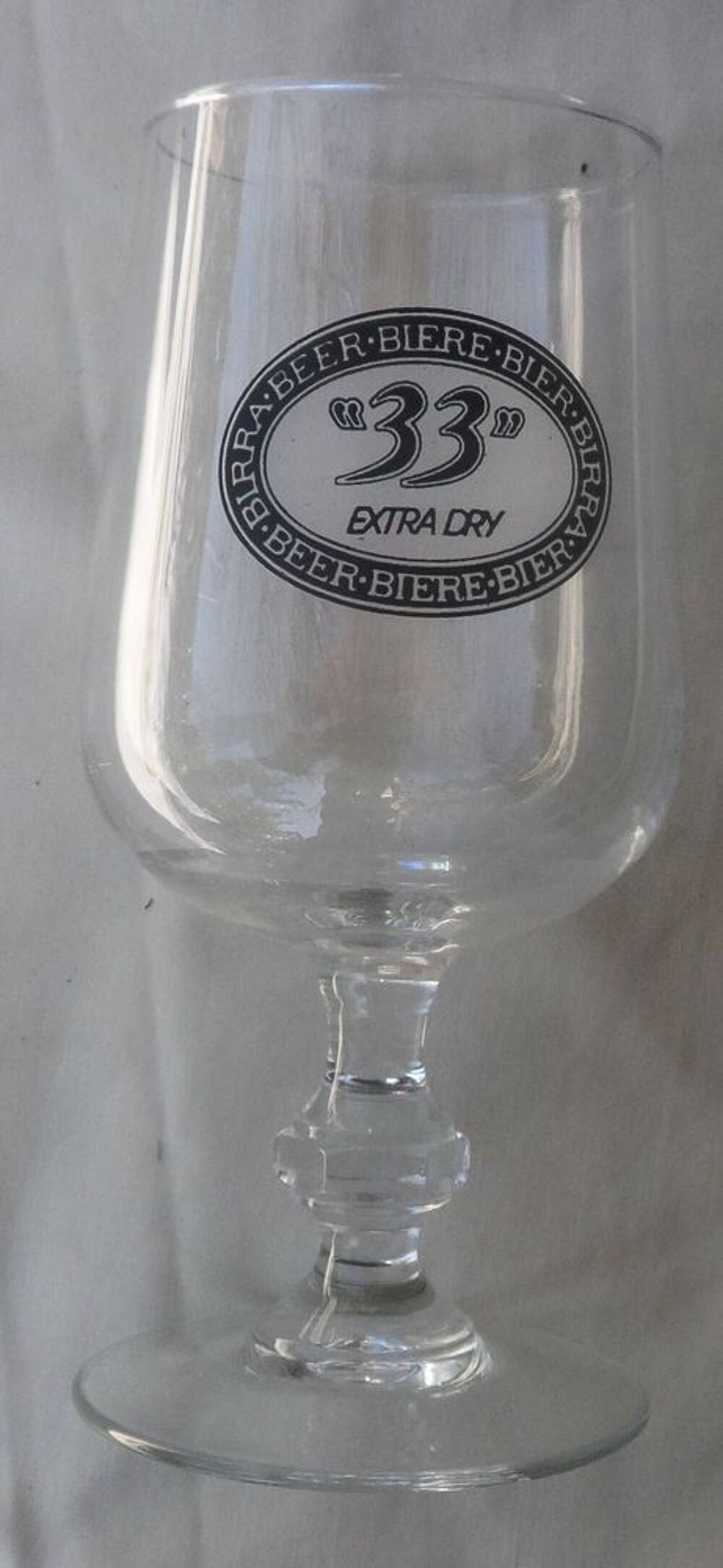 Verre &agrave; bi&egrave;re &agrave; pied haut 33 extra Dry neuf vintage Cuisine
