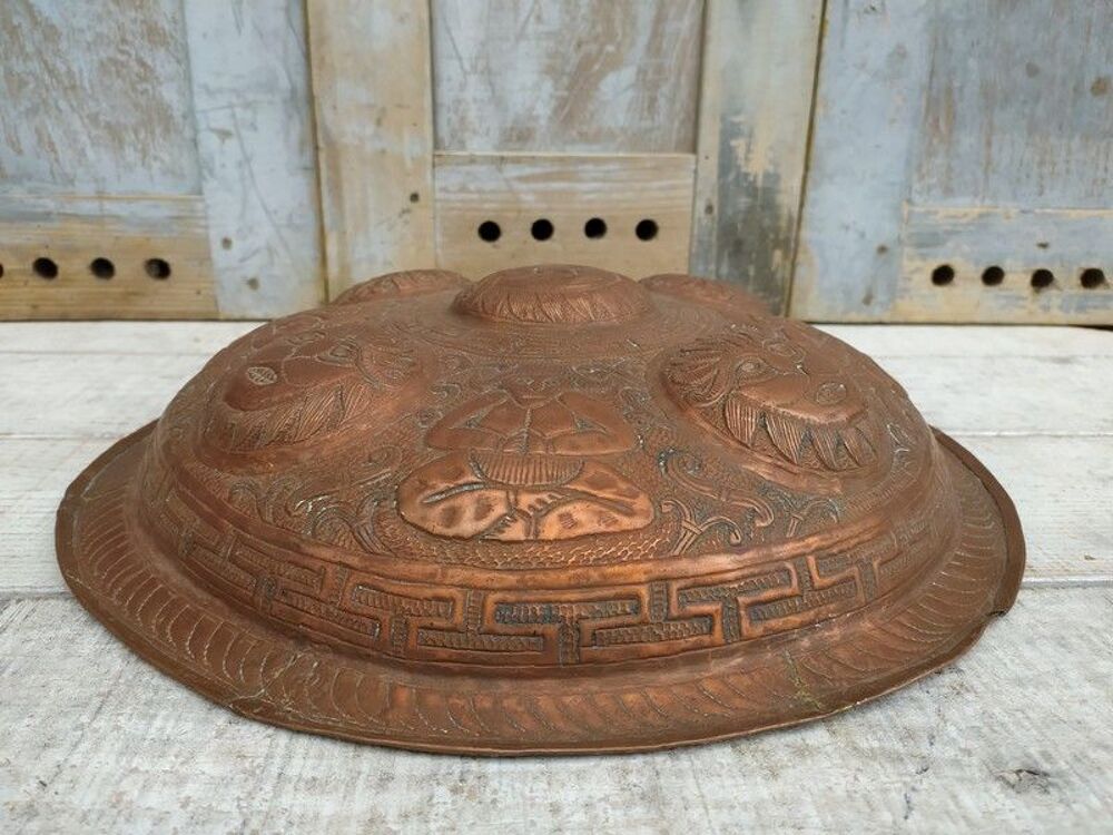 Ancien Bouclier Rondache Indo-Persan Persian Iran Copper 
