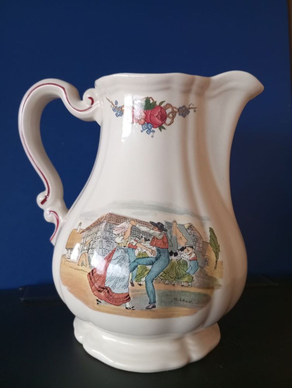 Pichet cruche pot &agrave; lait obernai fa&iuml;enceries sarreguemines Décoration