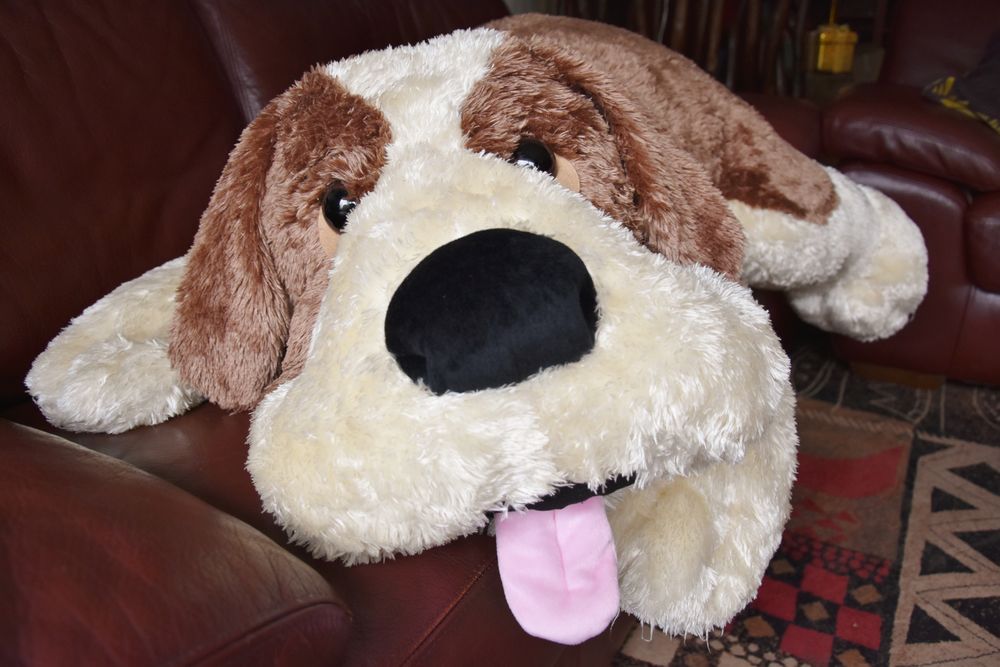 Peluche G&eacute;ante chien toute douce. 1m20. Neuve. Jeux / jouets