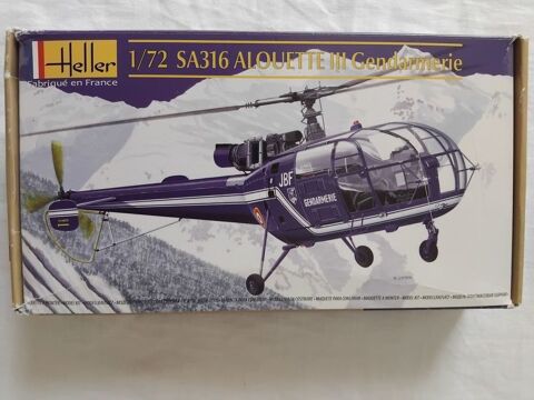 Hélicoptère SA 316 Alouette III Gendarmerie 1/72 Heller 9 Avignon (84)