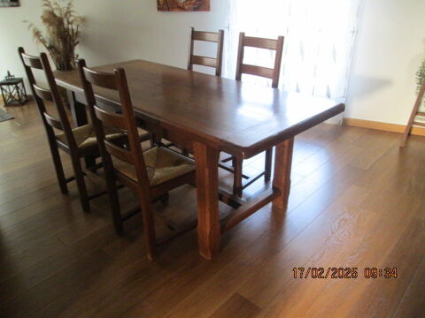 Table ch�ne plus 4 chaises 270 Losne (21)
