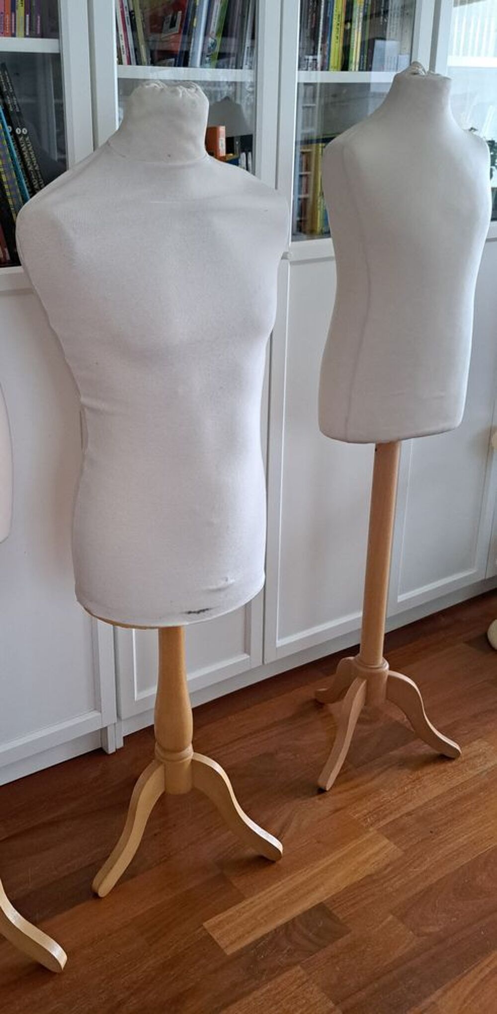 Lot de 2 bustes sur pied pour couturi&egrave;re, homme et enfant/Ad Décoration