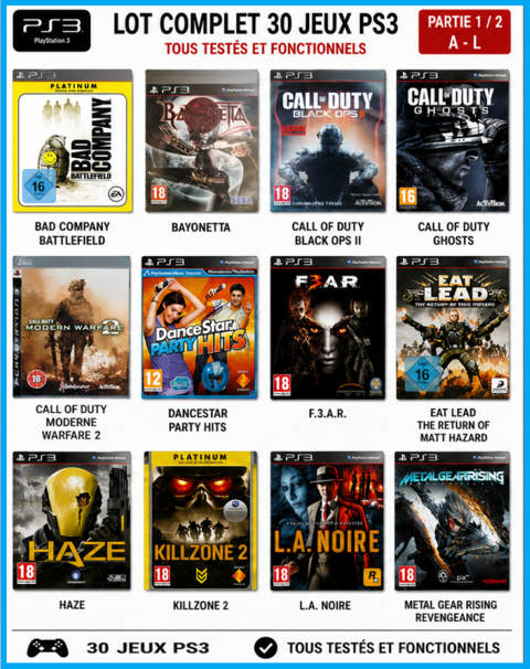 JEUX PS3 + coffre sports pack bigben 11 pièce tous neuf Fréjus (83)