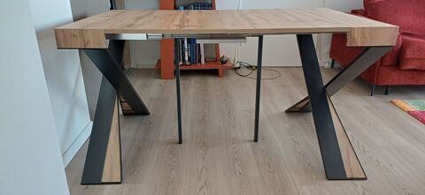 Console extensible ch�ne naturel et anthracite 450 Levallois-Perret (92)