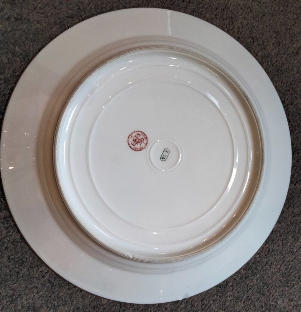 Assiette Porcelaine Rf S&egrave;vres 1885 