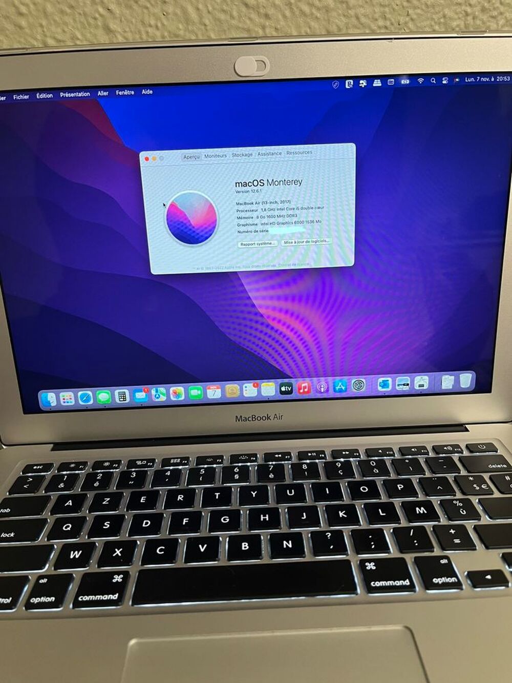 MacBook Air 2017 Matériel informatique