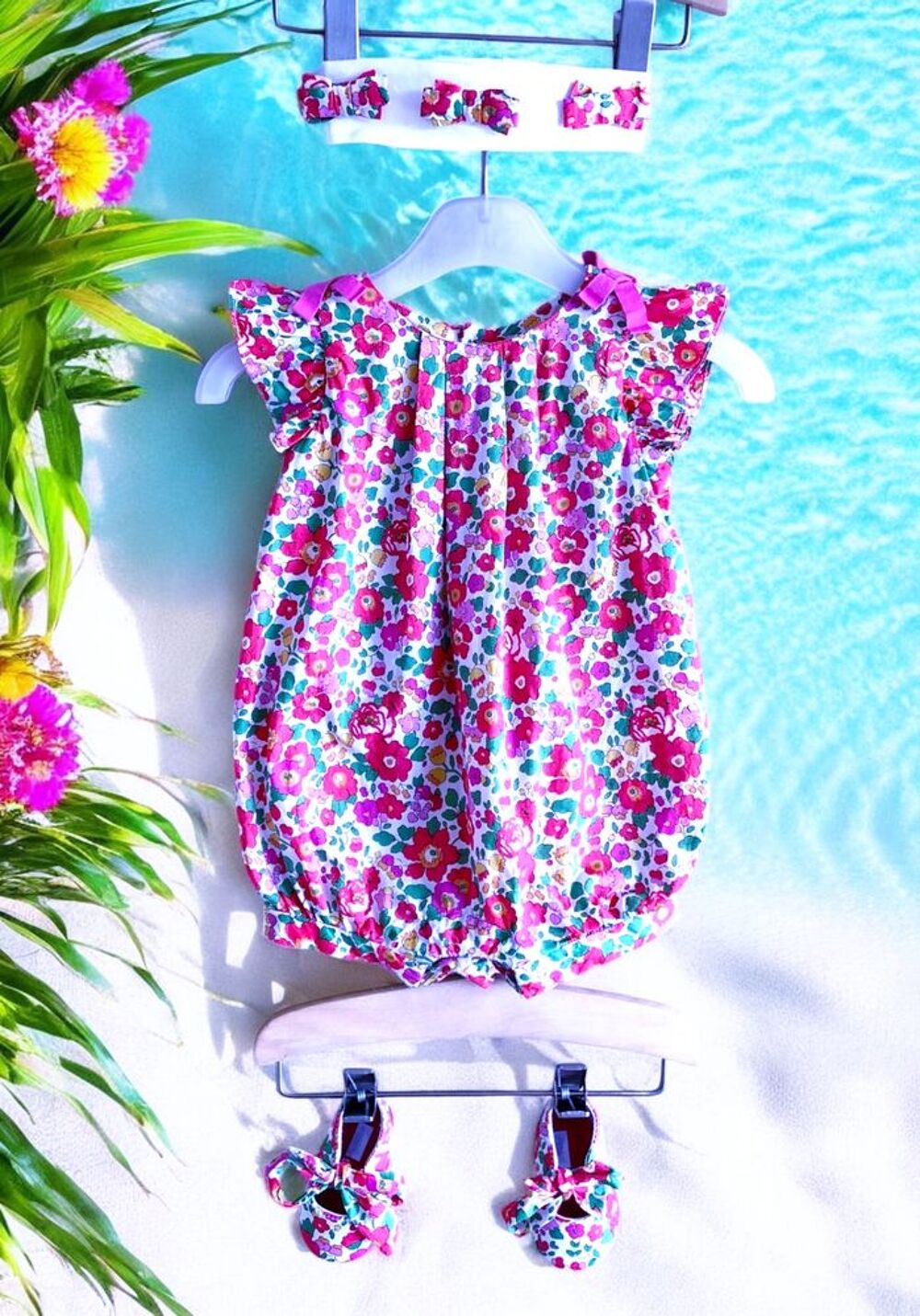 JACADI - ENSEMBLE 4P B&Eacute;B&Eacute; FILLE IMPRIM&Eacute; LIBERTY &amp; VOLANTS 3M Vtements enfants