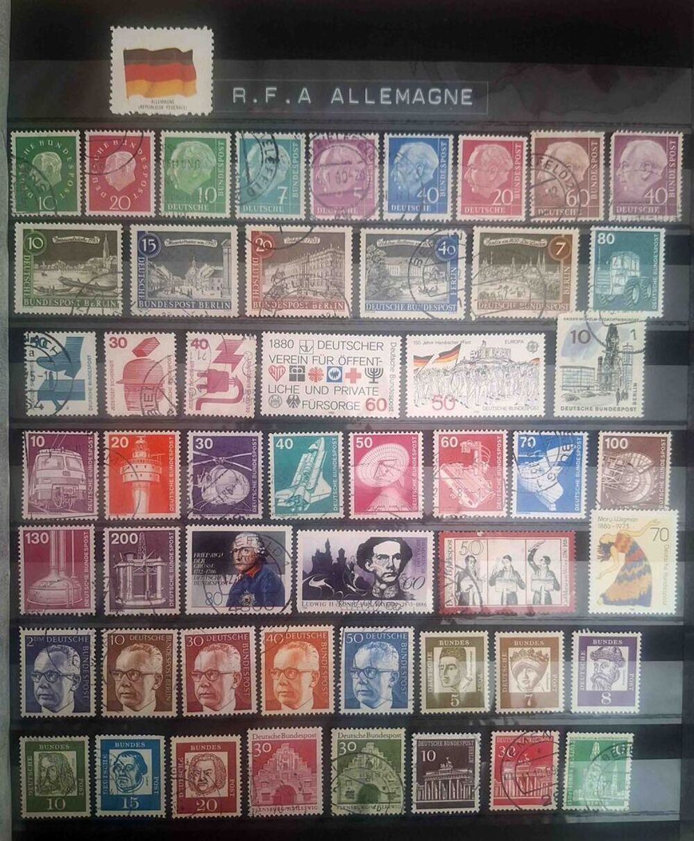 S&eacute;rie de timbres de collection d'Allemagne 2 