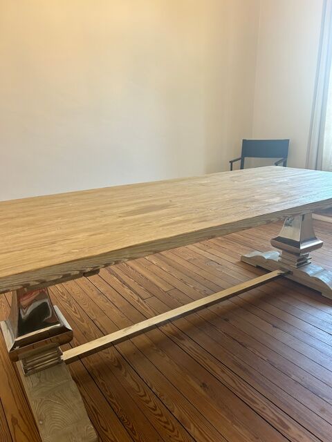 Table design bois clair et mtal 500 Hagondange (57)