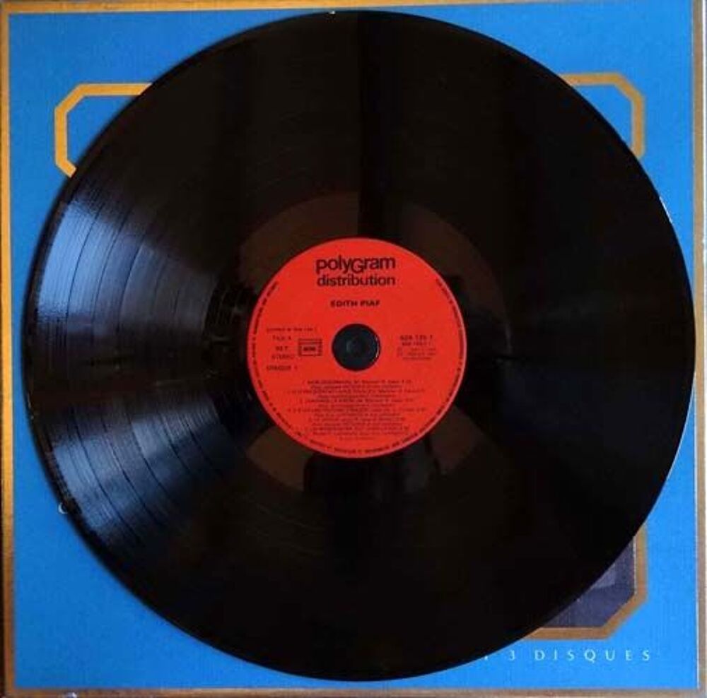 Disque vinyle 33T, Edith Piaf, coffret 3 disques,TBE CD et vinyles
