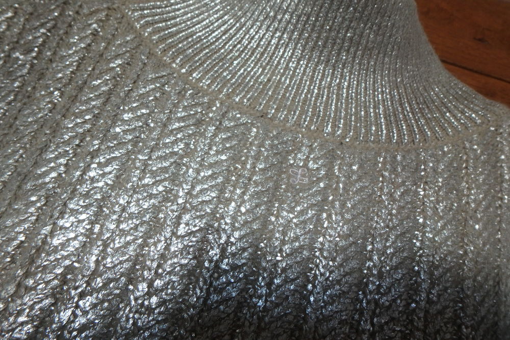 Salsa pull &agrave; col montant gris argent taille L, 40 &agrave; 44 neuf Vêtements
