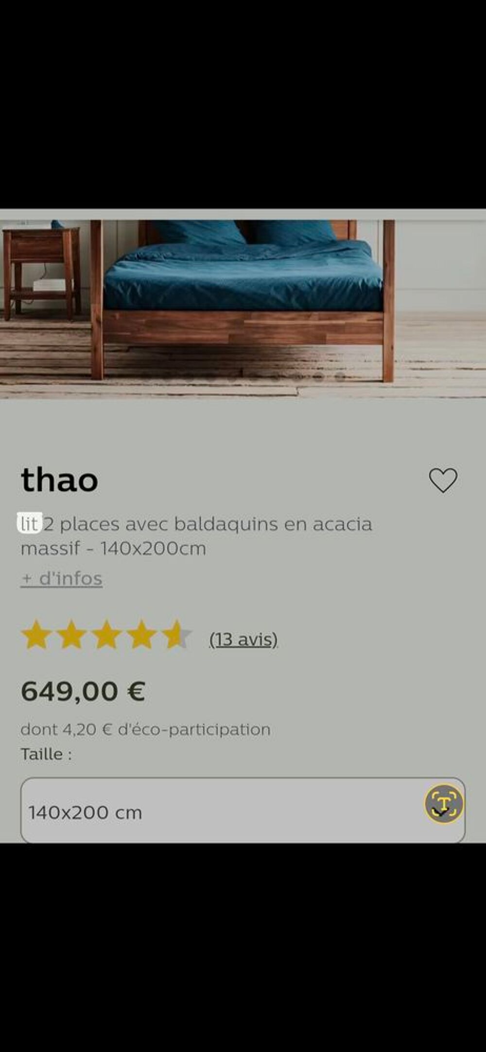 Lit, Matelas et 2 Tables de chevets Meubles