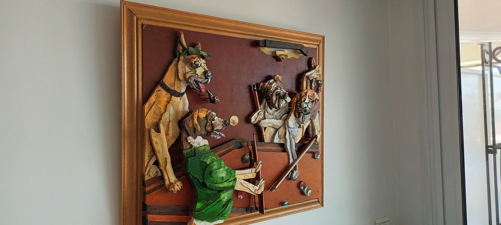 tableau les chiens joueurs Décoration