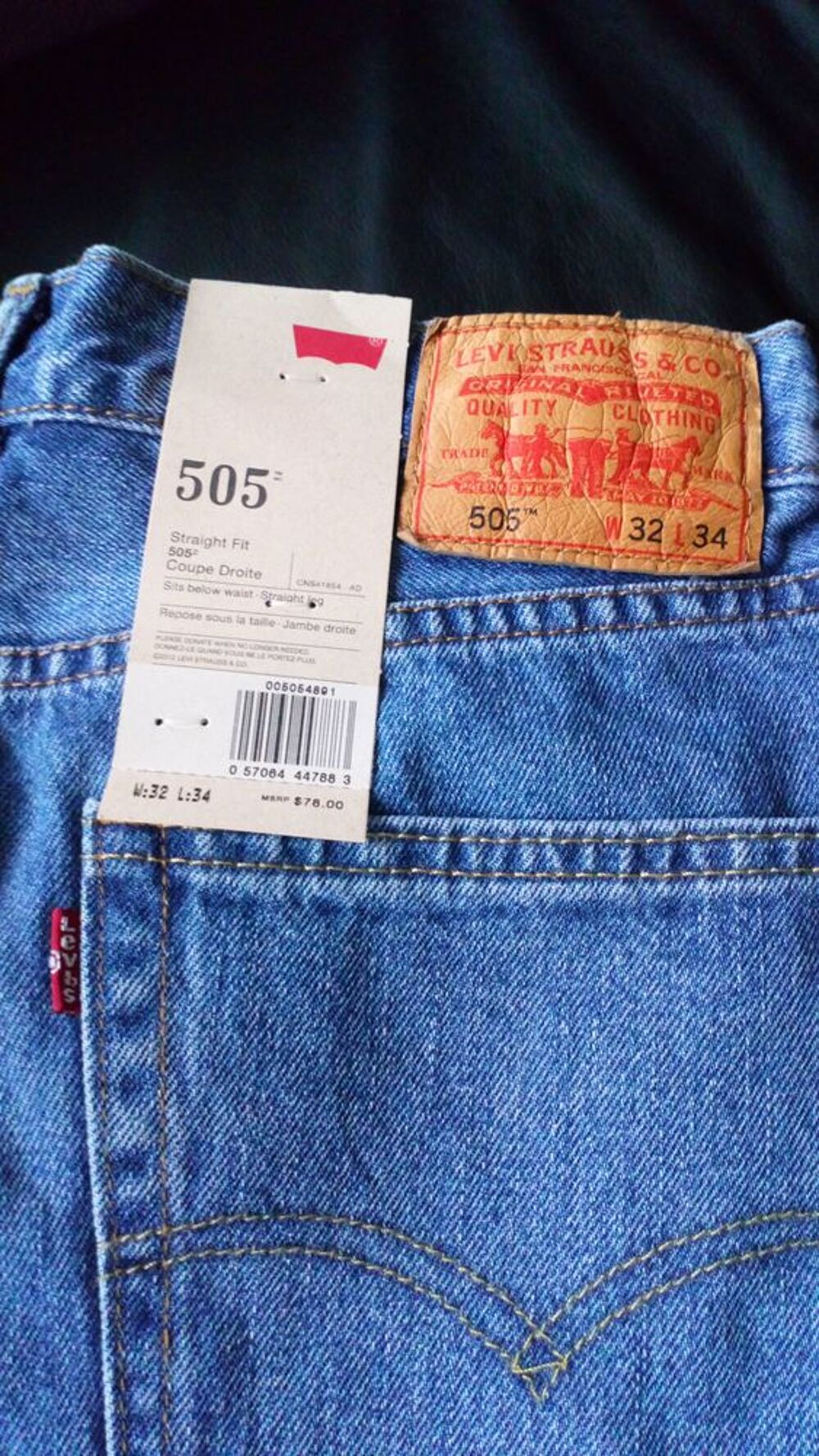 jeans levis neuf 505 straight fit coupe droite Vêtements