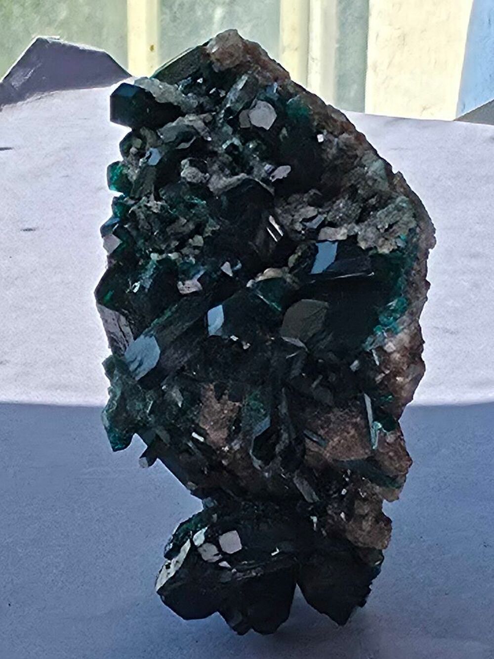 Sp&eacute;cimen Min&eacute;ralogique de Dioptase-Collection Katanga 