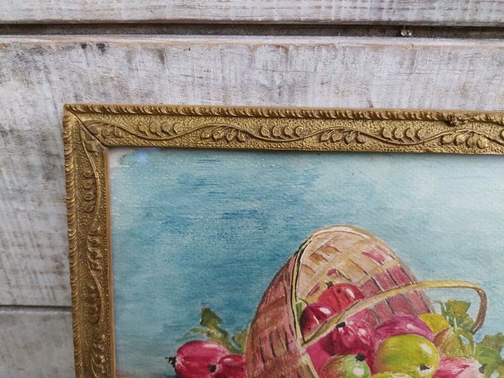 Tableau Dessin Nature Morte aux Fruits Sign&eacute; H.Rivayrol 1923 Décoration