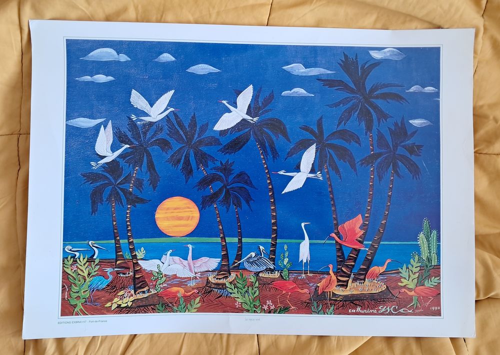 tableau de Catherine Gallian Saint-Clair sur papier glac&eacute; Décoration