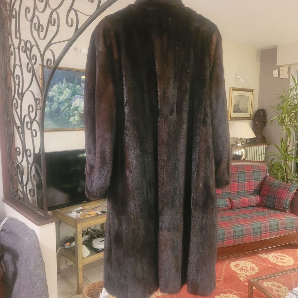 Manteau Astrakan Noir / Vison manteau / Renard blanc Vêtements