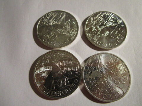 LOT PIECES 10€  REGION GUYANE-GUADELOUPE-MAYOTTE-CORSE 65 Villepinte (93)