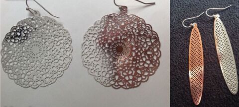 2 PAIRE BOUCLES OREILLES Envoi possible 3 Tr�gunc (29)