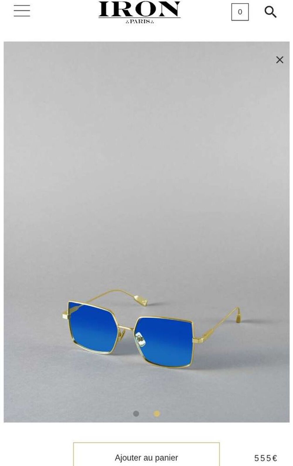 Lunettes luxe plaque et or 24 k Iron Paris/ bali Bijoux et montres