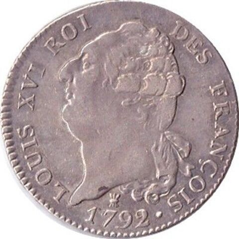 Louis XVI �cu constitutionnel 1792 Limoges 300 Couzeix (87)
