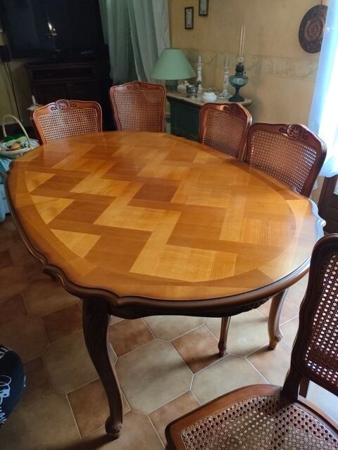 Ensemble table merisier et 6 chaises 180 Agde (34)