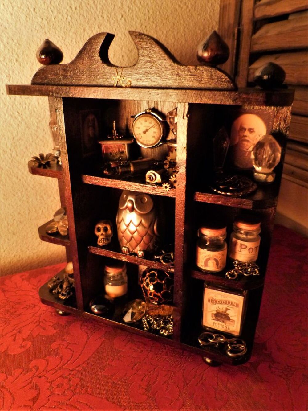 Mini Cabinet Curiosit&eacute;s"SWEET POCKET CABINET"Cr&eacute;a. Steampunk Décoration