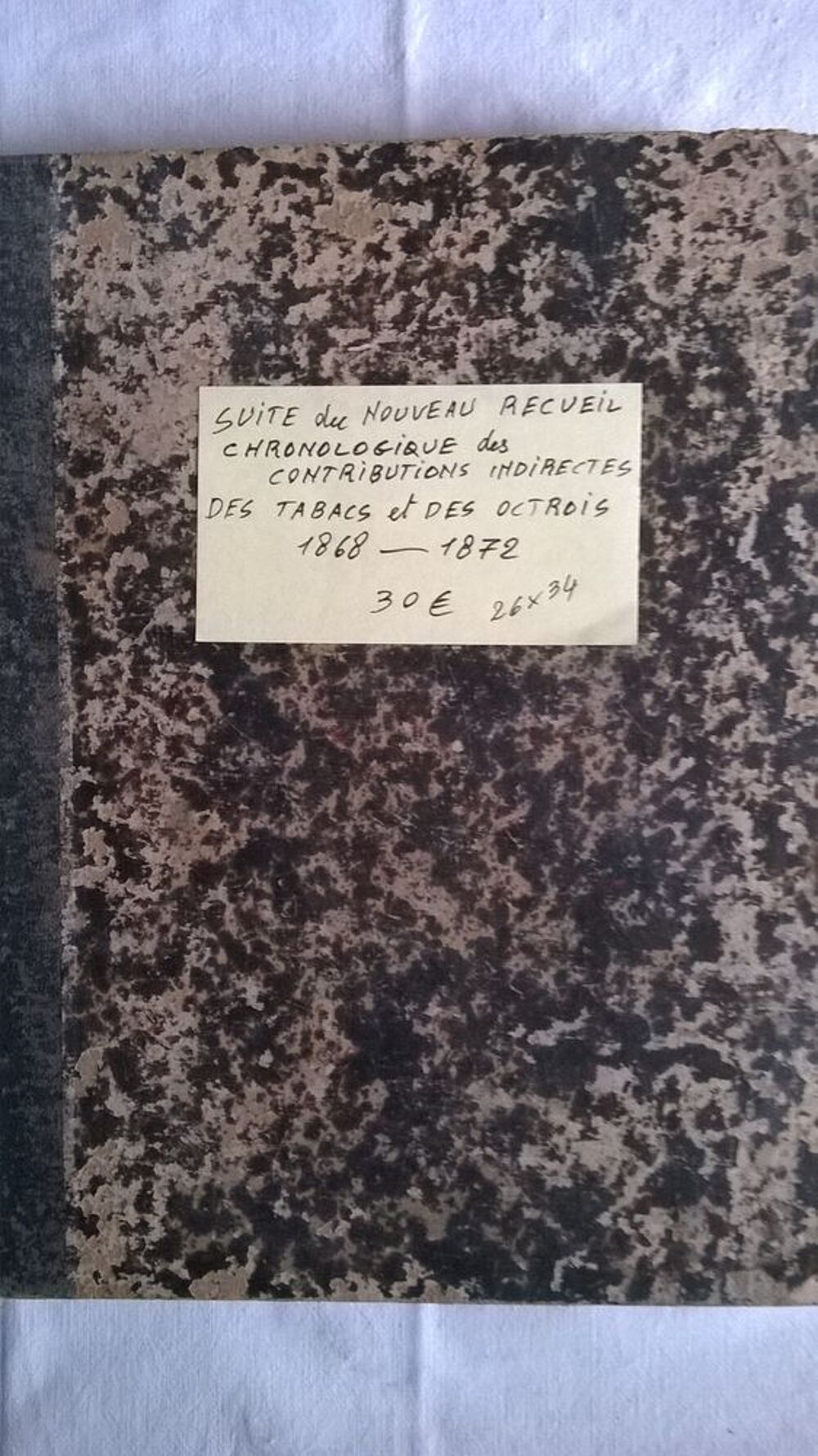 livres ancien des contributions indirectes 