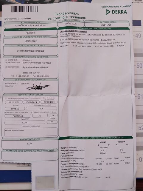 Citroën 2 CV - Dyane 2 CV 6 Club 1980 occasion Ille-sur-Têt 66130