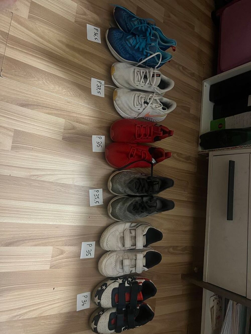 lot de 6 baskets gar&ccedil;on p34-37,5 Chaussures enfants