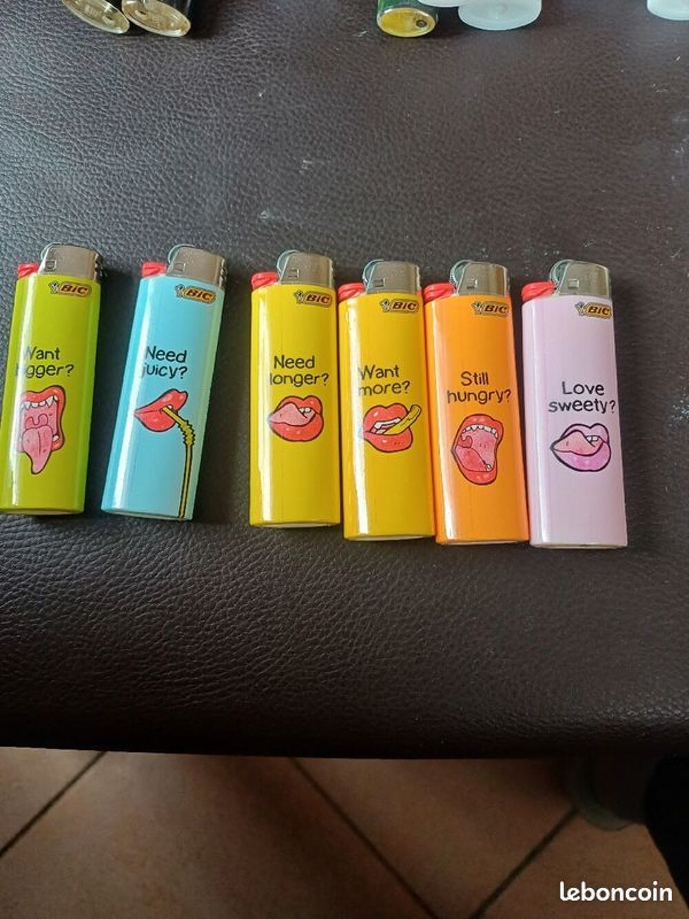 6 briquets Bic neuf s&eacute;rie fast food fonctionne ve nte en lot 