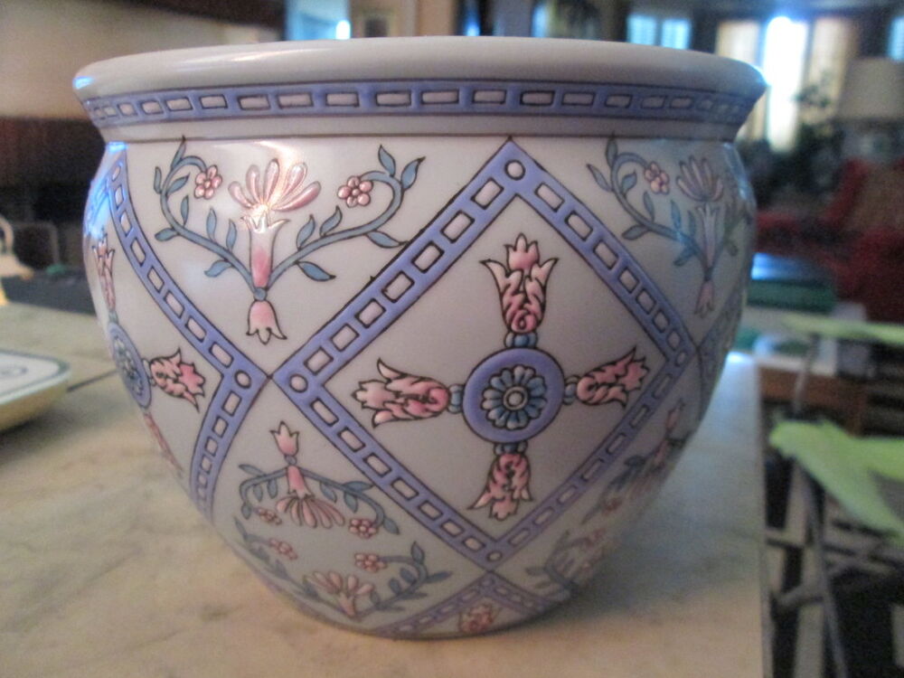 Vase C&eacute;ramique D&eacute;coratif Motifs Floraux Past Times Décoration