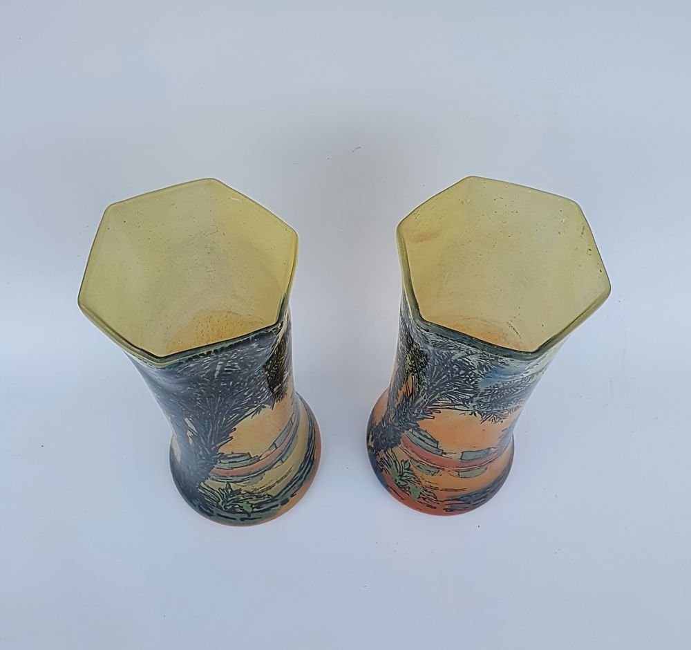 Fran&ccedil;ois Th&eacute;odore Legras (1839-1916) ? Paire de vases, TOUL 