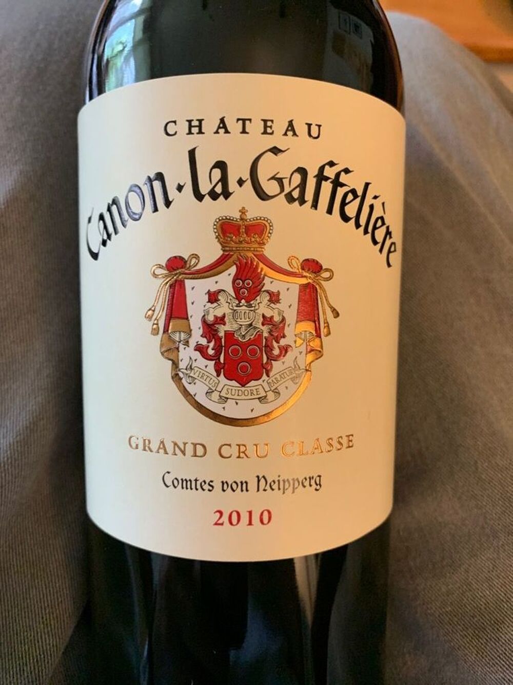 Ch&acirc;teau Canon-la-Gaffeli&egrave;re St. &Eacute;milion Grand Cru 2010 Cuisine
