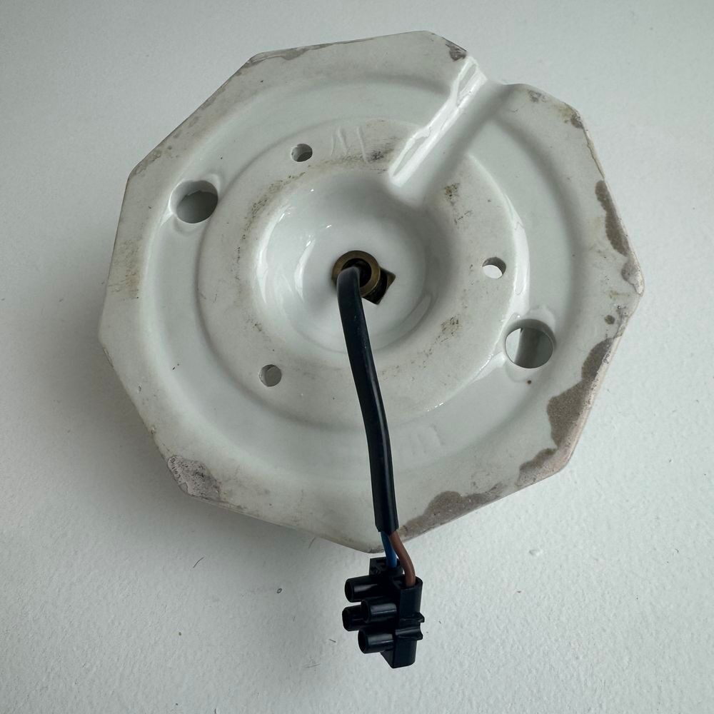 ANCIENNE PETITE APPLIQUE EN OPALINE ET CERAMIQUE ART-DECO Décoration
