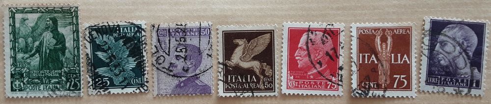 7 timbres &agrave; collection ITALIE 