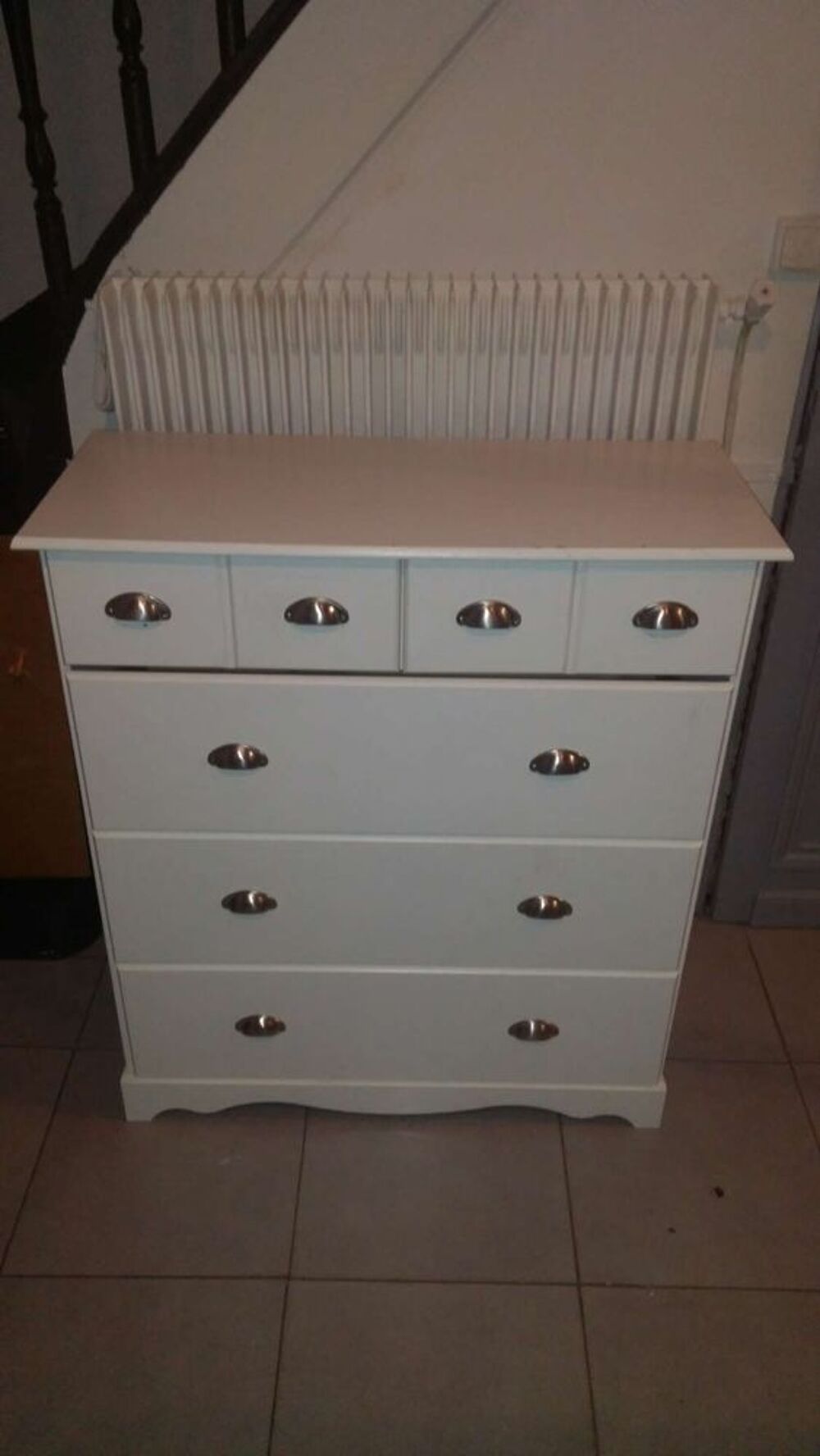 commode blanche 5 tiroirs de style industriel Meubles