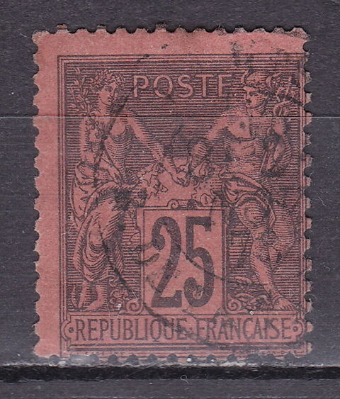 Timbres EUROPE-FRANCE-1878 YT 91  6 Lyon 5 (69)