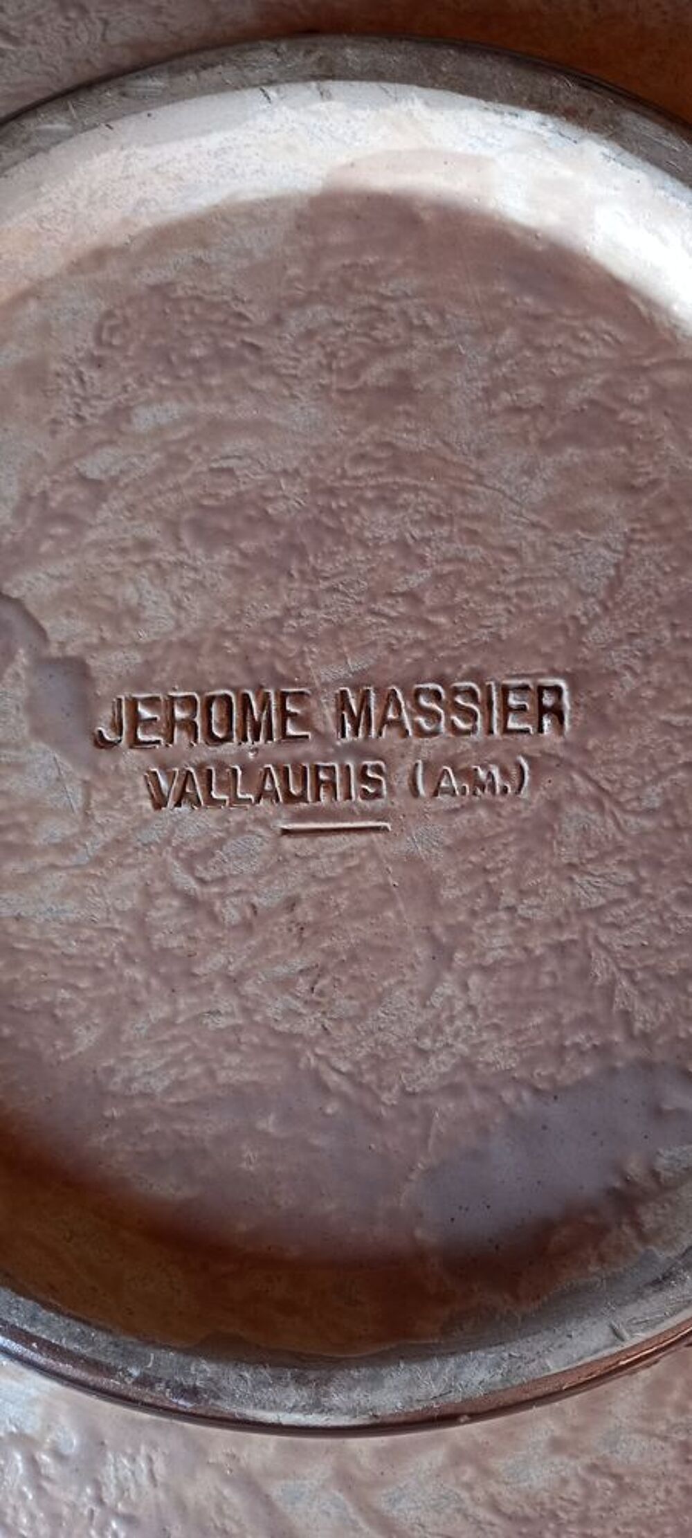 Plat c&eacute;ramique sign&eacute; J&eacute;r&ocirc;me MASSIER (p&egrave;re) Vallauris Décoration