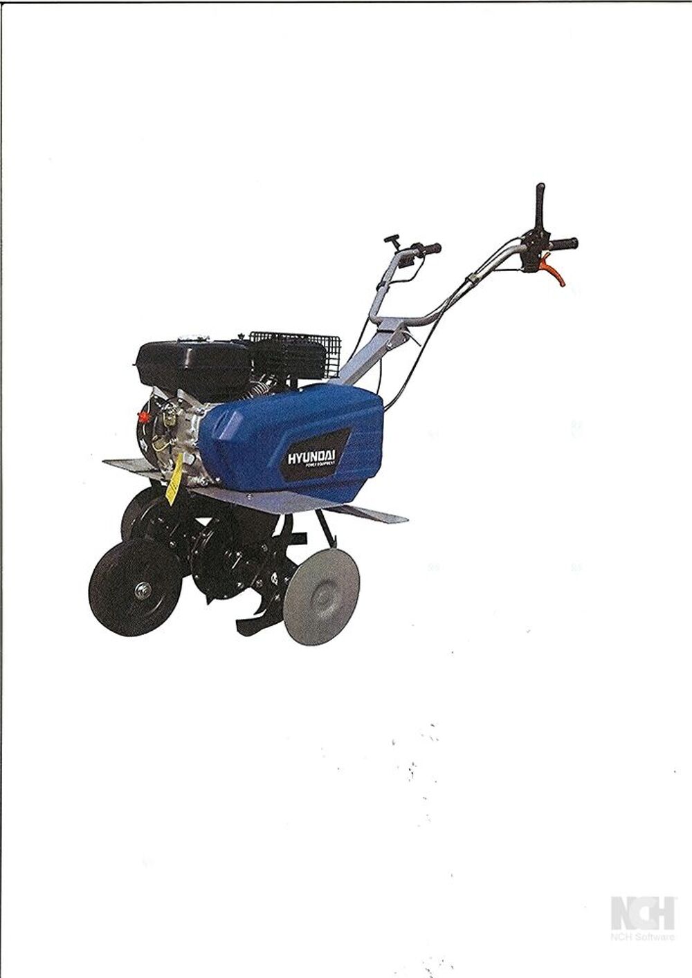 Motoculteur HYUNDAI motobineuse thermique 6 fraises HMTB6855 Jardin