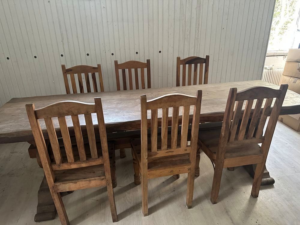 lot de 6 chaises en teck Meubles