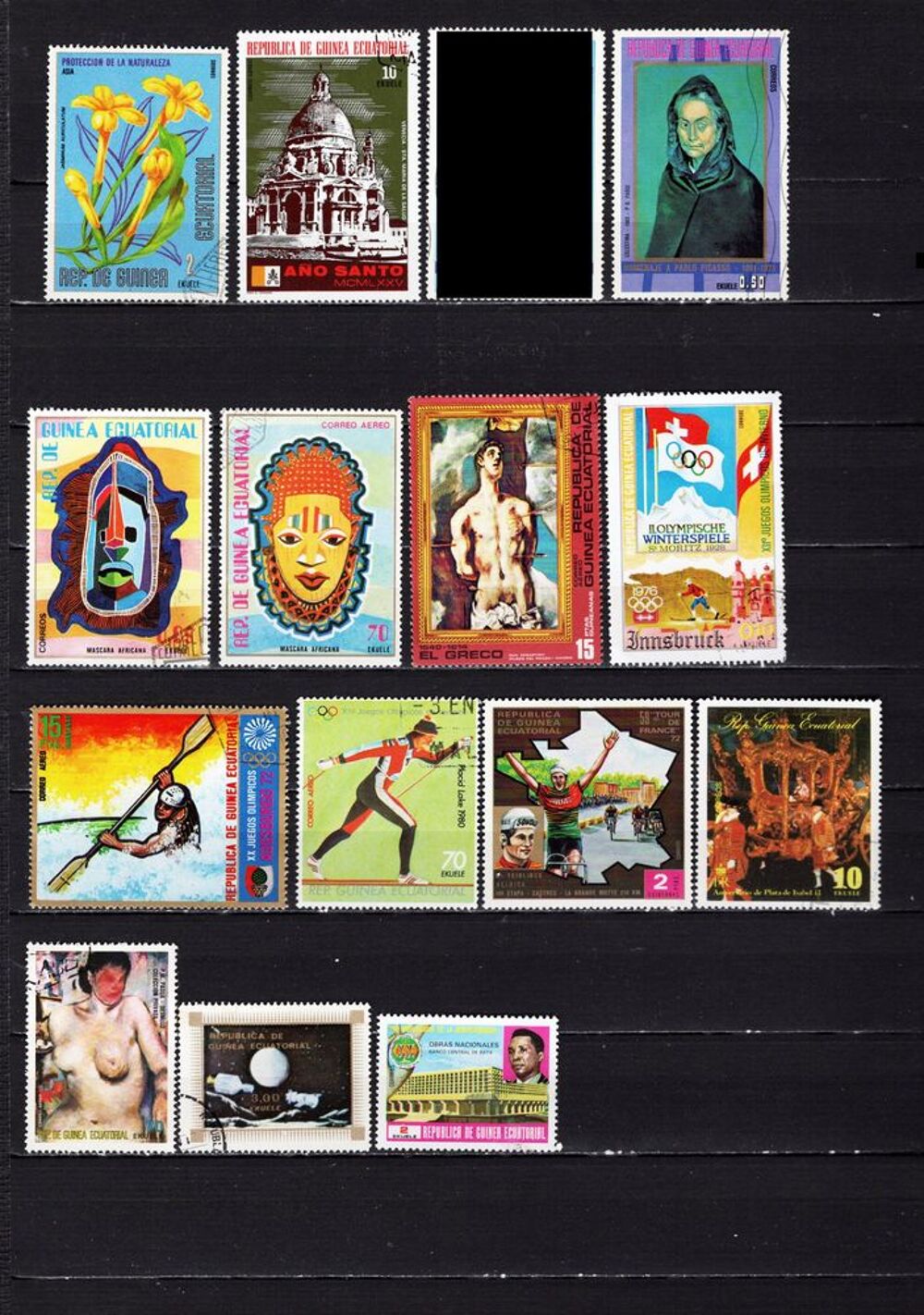 lot de 23 timbres de GUINEES 