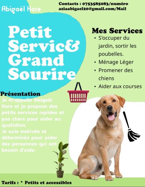 Abigaël ? Petits services du quotidien ? 0 78700 Conflans-sainte-honorine