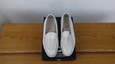 Mocassin cuir blanc pointure 43 15 Malz�ville (54)